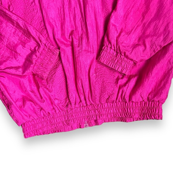 Vintage Hot Pink Nylon Zip-Up Jacket - Size L - Picture 8 of 8